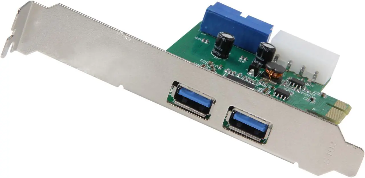 Main image of SYBA USB 3.0 External 2-port, 19-pin Header PCI-e Card,IDE Power Feed, Low Profile Bracket Bundled Model SY-PEX20140