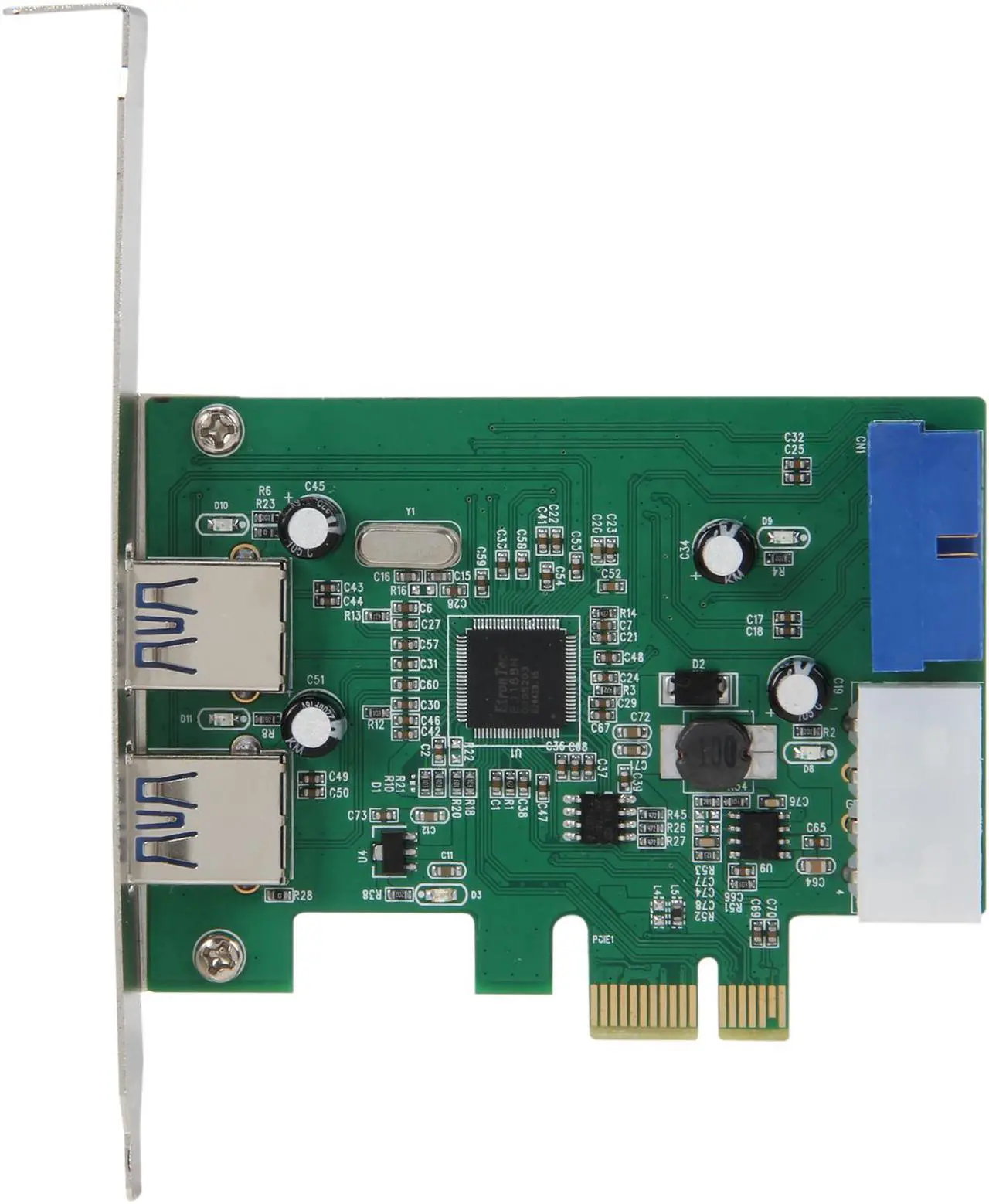 Alt view image 4 of 6 - SYBA USB 3.0 External 2-port, 19-pin Header PCI-e Card,IDE Power Feed, Low Profile Bracket Bundled Model SY-PEX20140