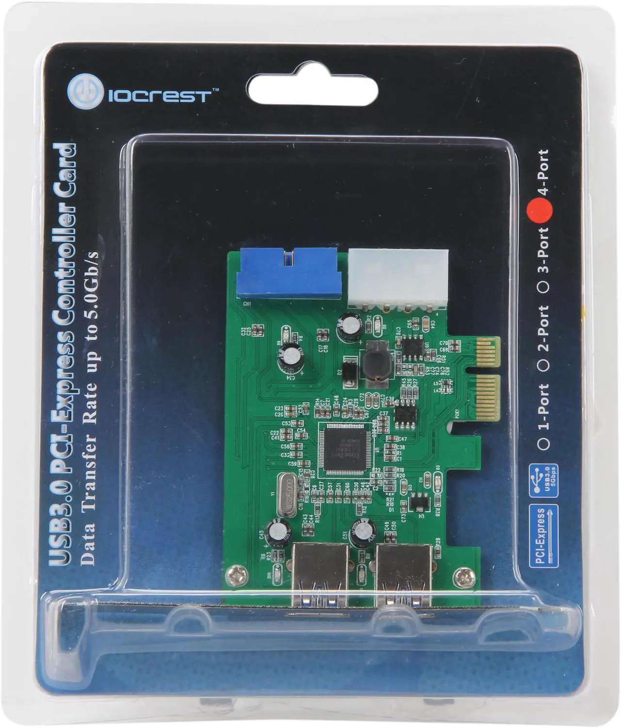 Alt view image 7 of 6 - SYBA USB 3.0 External 2-port, 19-pin Header PCI-e Card,IDE Power Feed, Low Profile Bracket Bundled Model SY-PEX20140