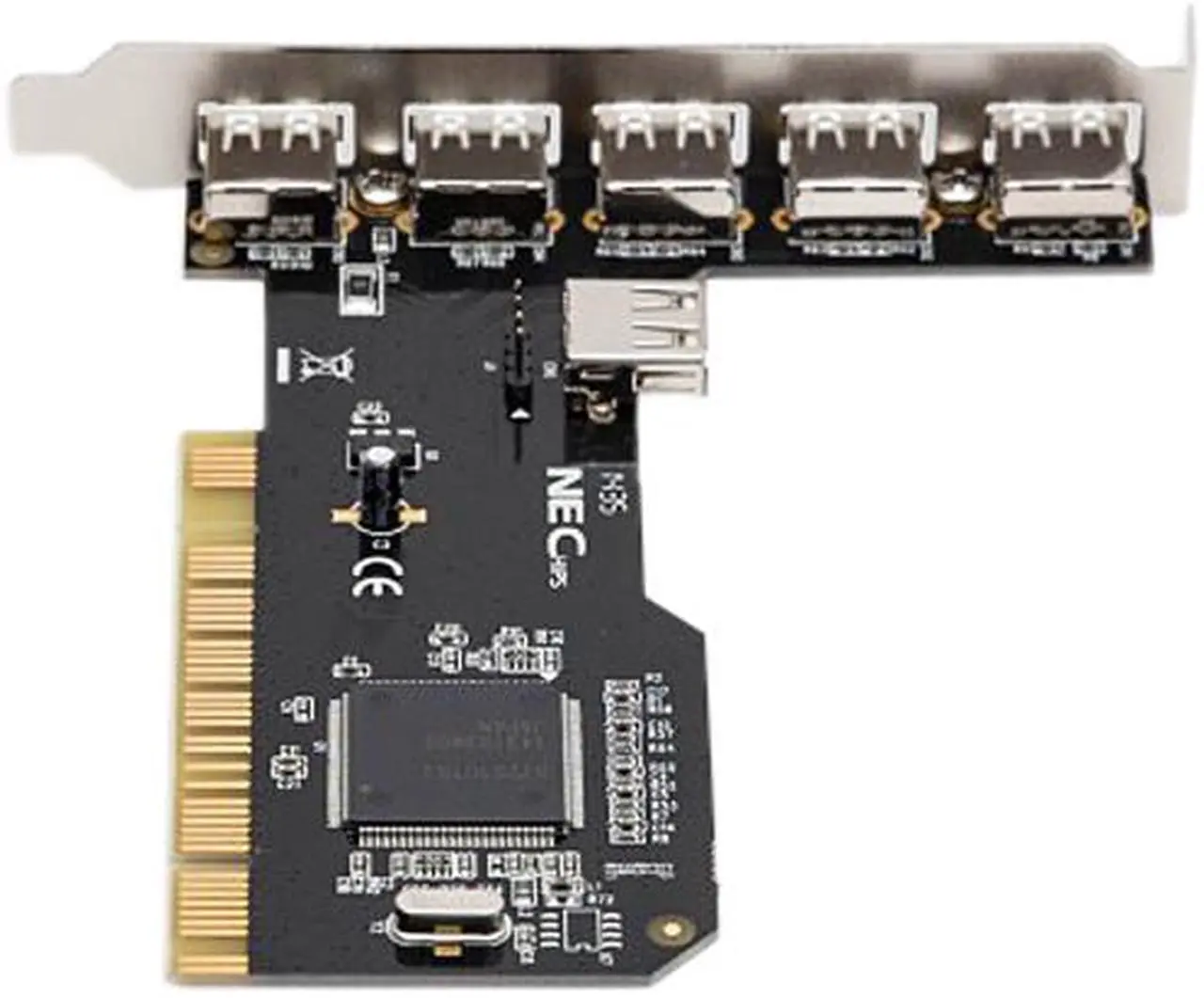 Alt view image 4 of 6 - Syba SD-NECU2-3E1I 4-port (3+1) USB 2.0 PCI Card, NEC Chipset