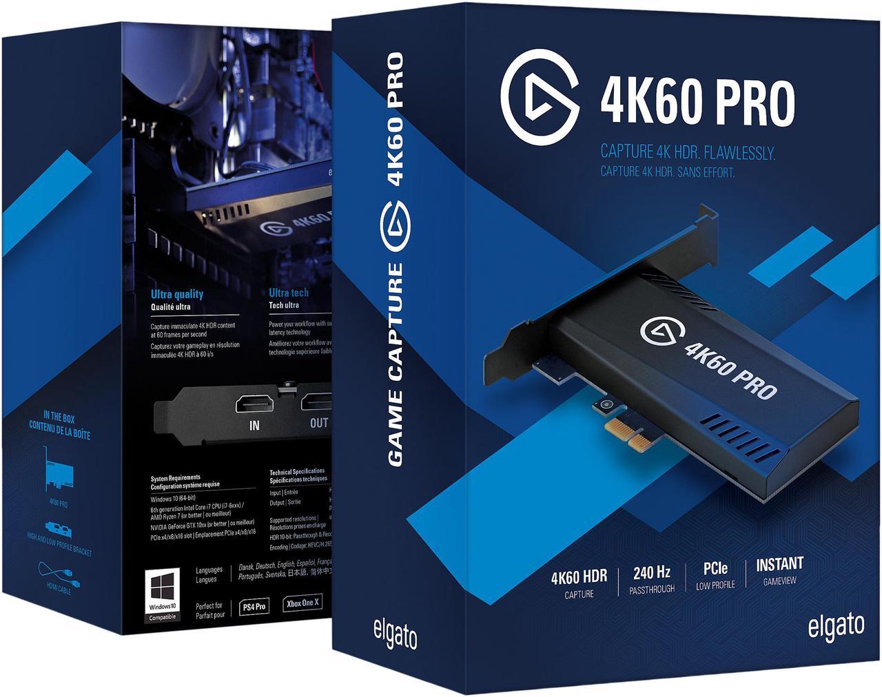 Alt view image 8 of 8 - Elgato Game Capture 4K60 Pro MK.2 - 4K60 HDR10 Capture and Passthrough, PCIe Capture Card, Superior Low Latency Technology