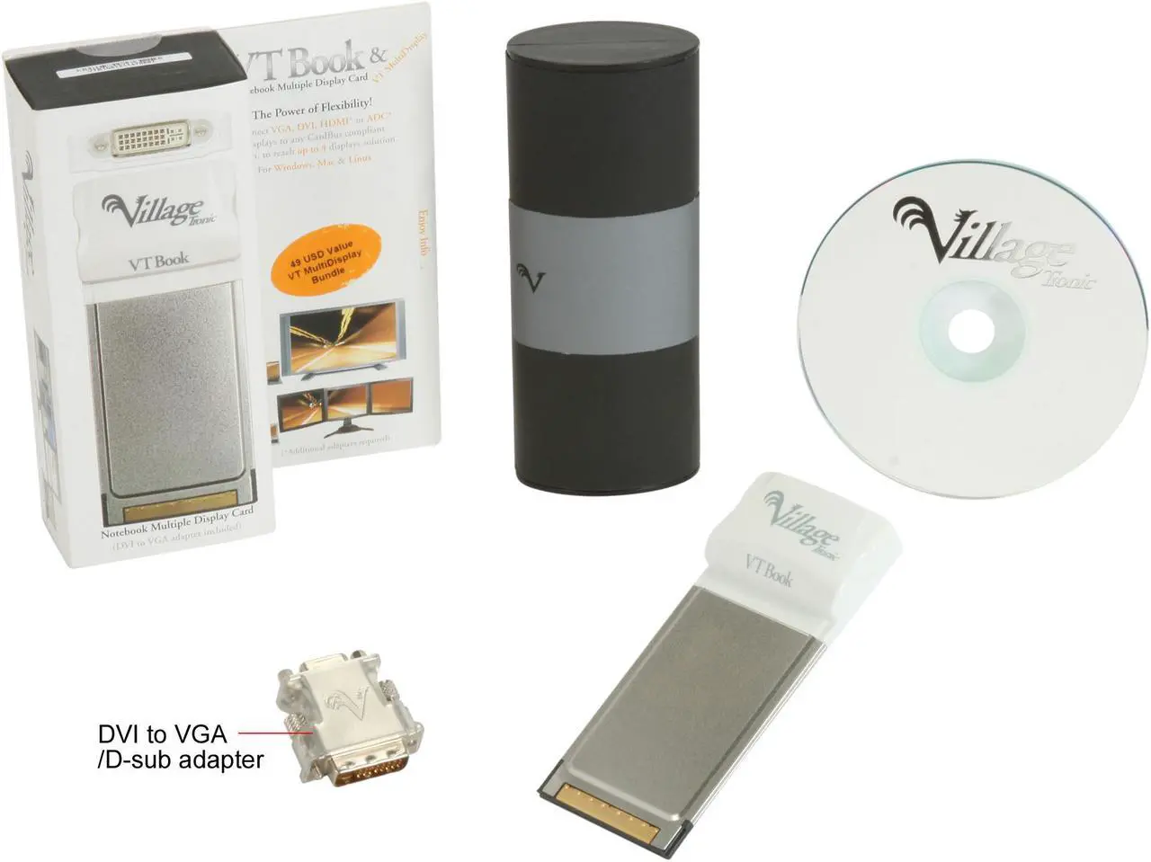 Alt view image 4 of 4 - HIS HVTBOOK Notebook PC Card to DVI Video Adapter