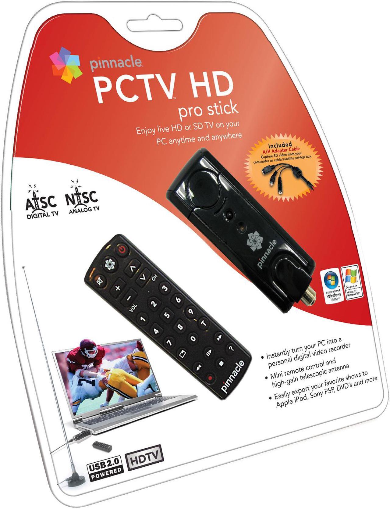 Alt view image 3 of 5 - Pinnacle ATSC/NTSC USB TV Tuner and Capture w/ Mini Remote PCTV HD Pro Stick USB 2.0 Interface