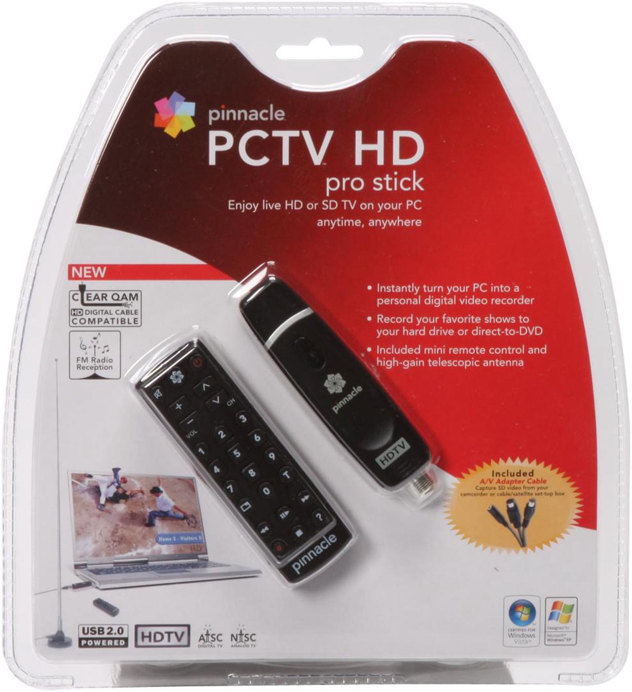 Alt view image 5 of 5 - Pinnacle ATSC/NTSC USB TV Tuner and Capture w/ Mini Remote PCTV HD Pro Stick USB 2.0 Interface