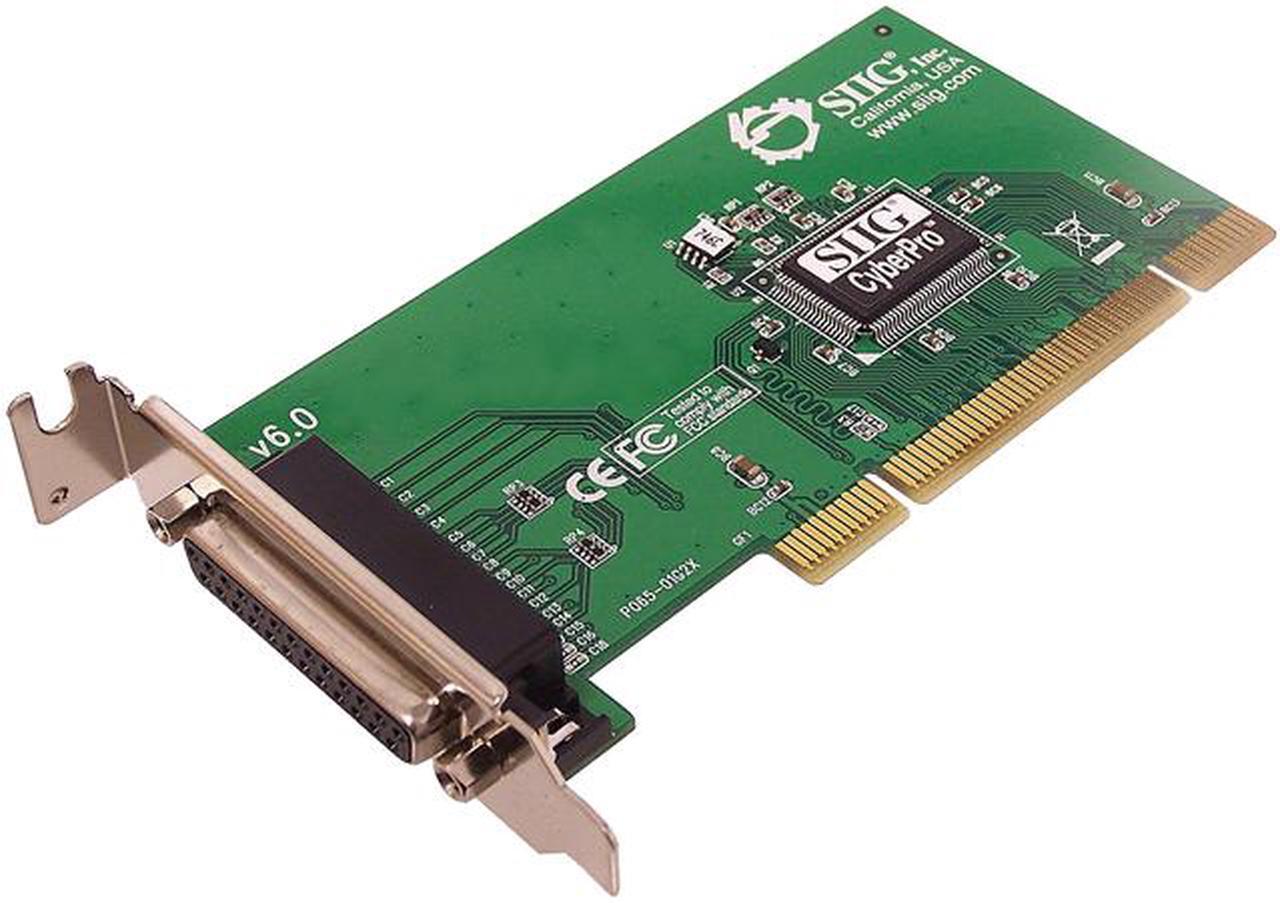 Alt view image 2 of 2 - SIIG ECP/EPP 1-Port Universal PCI Low Profile Parallel Card Model LP-P01011-S6