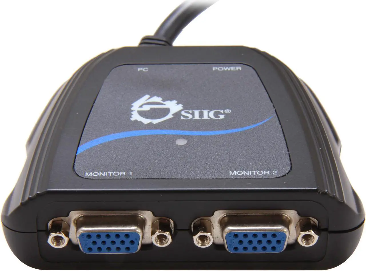 Alt view image 2 of 5 - SIIG CE-VG0A11-S1 1 x 2 Compact VGA Splitter