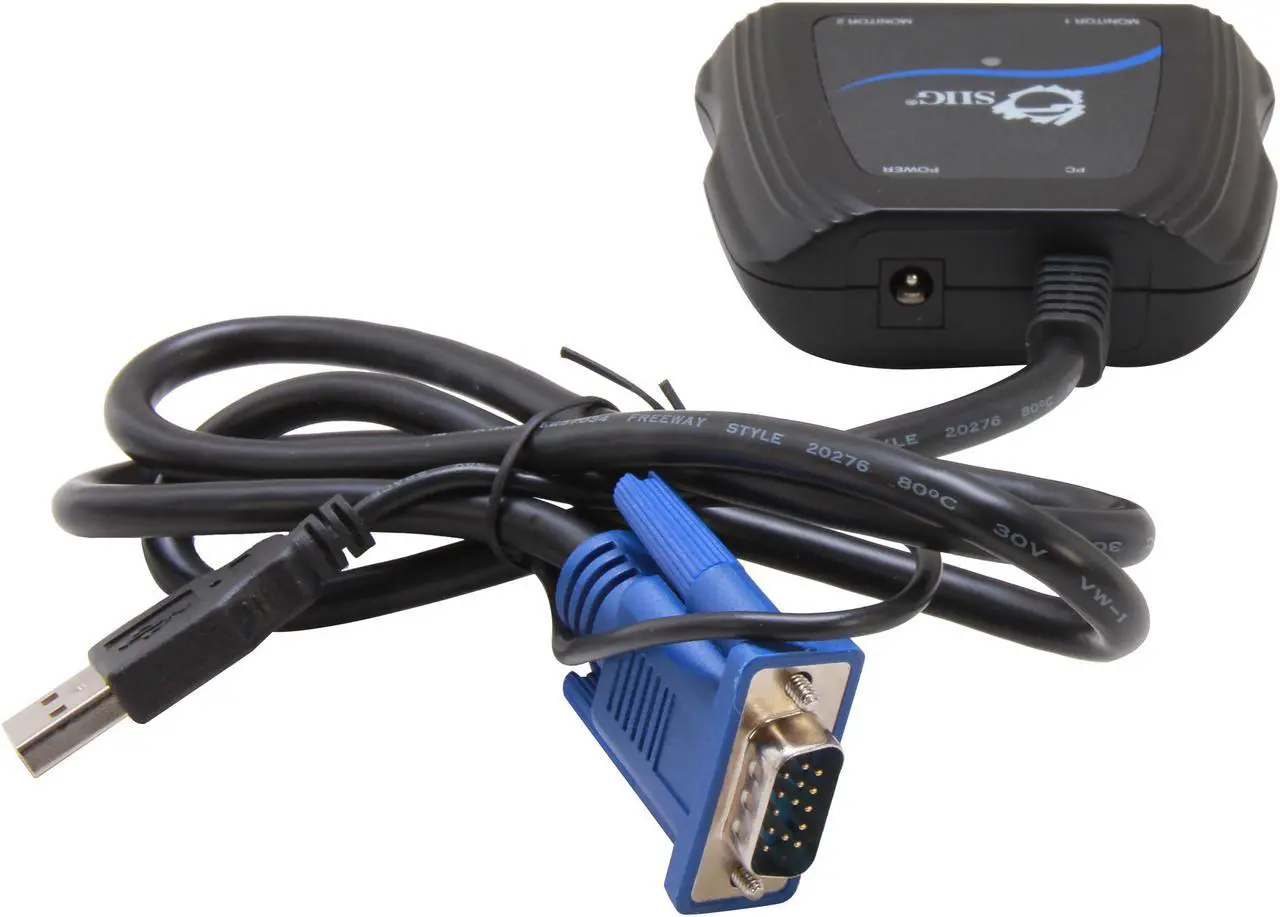 Alt view image 4 of 5 - SIIG CE-VG0A11-S1 1 x 2 Compact VGA Splitter
