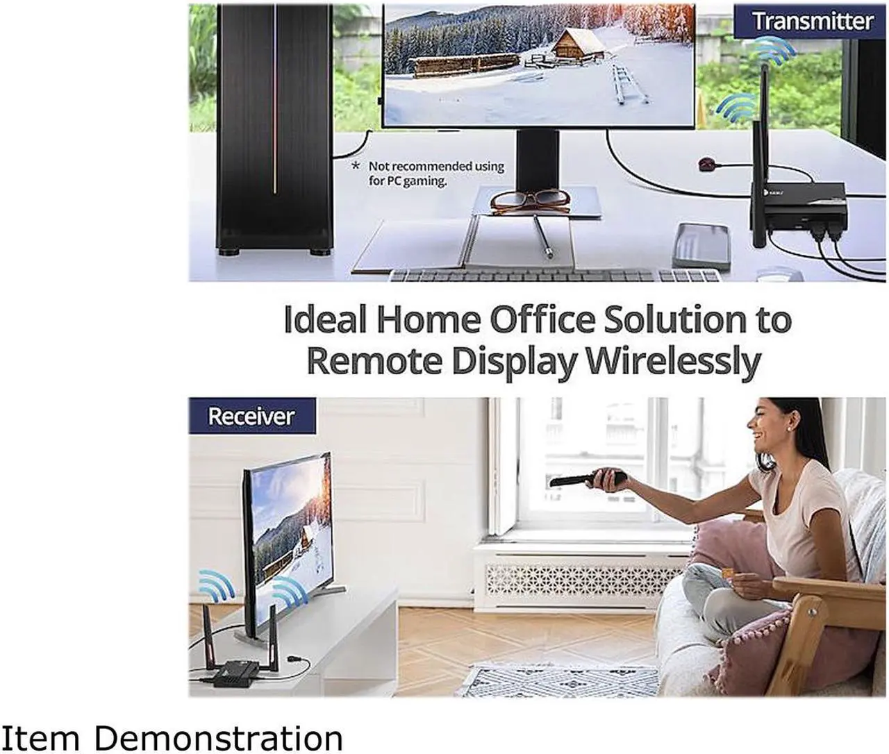 Alt view image 7 of 8 - SIIG 1 to 4 Full HD Wireless HDMI Extender with Loopout & IR Kit CE-H27611-S1