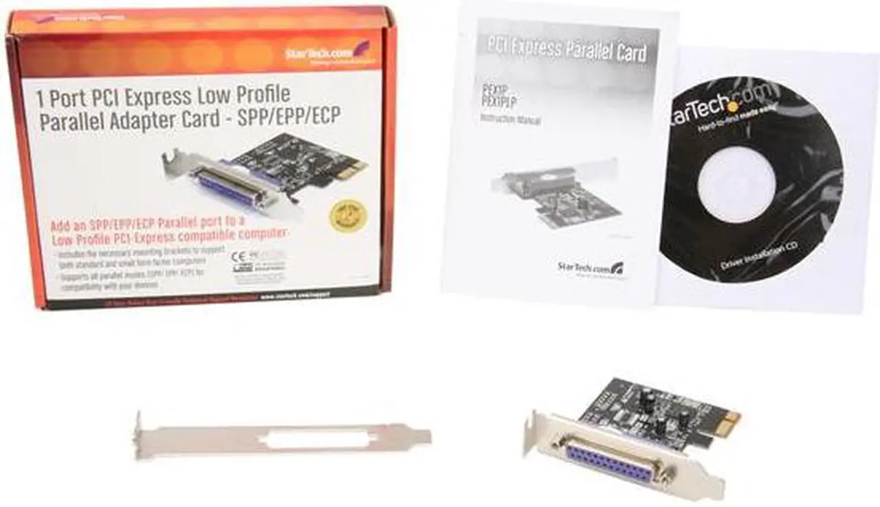 Alt view image 5 of 5 - StarTech.com PEX1PLP 1 Port PCI Express Low Profile Parallel Adapter Card - SPP/EPP/ECP