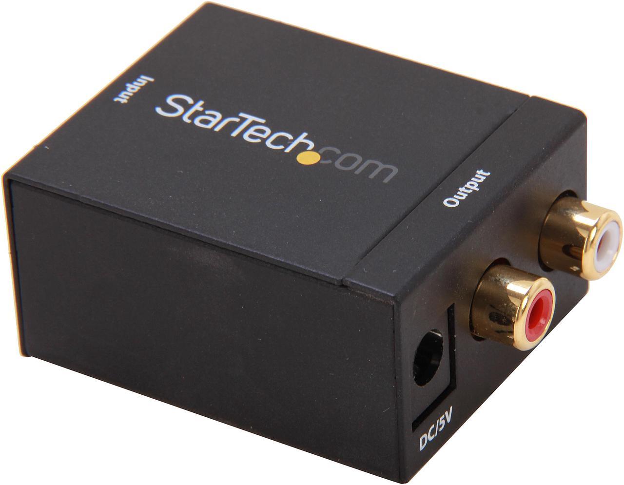 StarTech.com SPDIF2AA SPDIF Digital Coaxial or Toslink to Stereo RCA Audio Converter