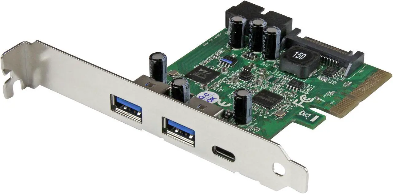 Main image of StarTech.com PEXUSB312EIC USB 3.1 PCIE Card - 5 Port - 1x USB-C - 2x USB-A - 1x 2 Port IDC - Internal USB Header Expansion - USB C PCIe Card