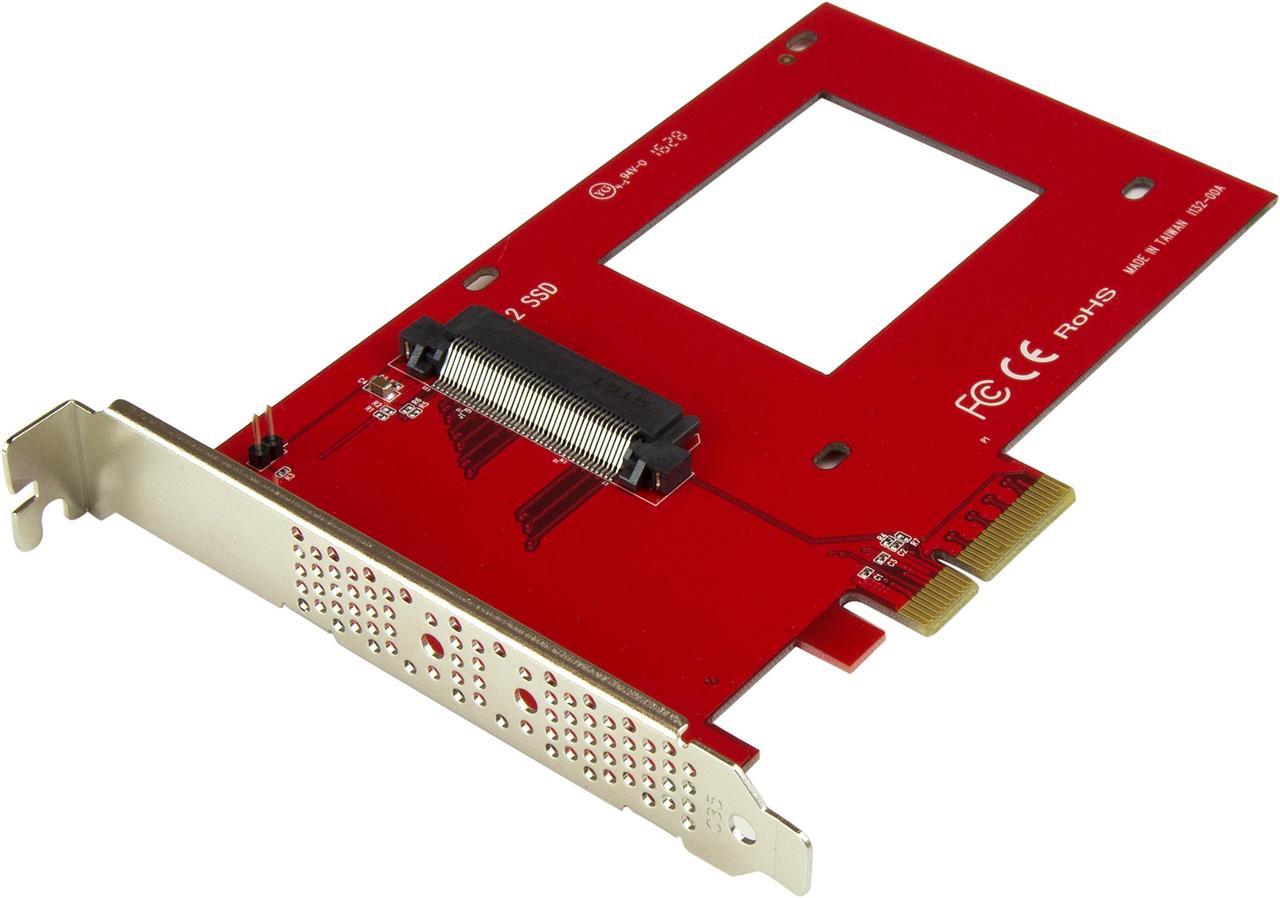 StarTech PEX4SFF8639 StarTech.com U.2 to PCIe Adapter - x4 PCIe - For 2.5" U.2 NVMe SSD - SFF-8639 PCIe Adapter - U.2 SSD - PCIe SSD - U.2 drive