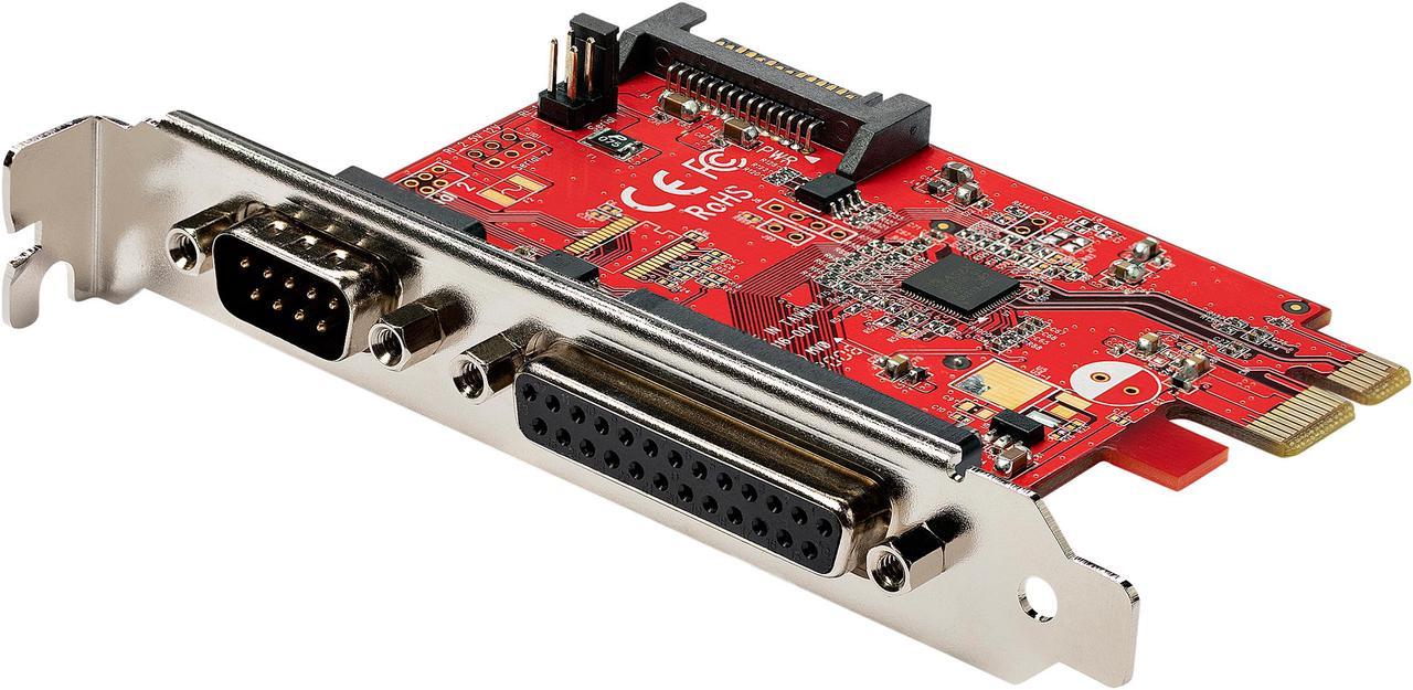 StarTech.com PEX1S1P950 PCIe Card with Serial and Parallel Port - PCI Express Combo Adapter Card with 1x DB25 Parallel Port & 1x RS232 Serial Port - Expansion/Controller Card - PCIe Printer Card (PEX1S1P950)