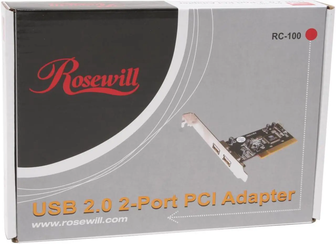 Alt view image 9 of 9 - Rosewill Model RC-100 - Low-Profile PCI to 2 + 1 USB 2.0 Card