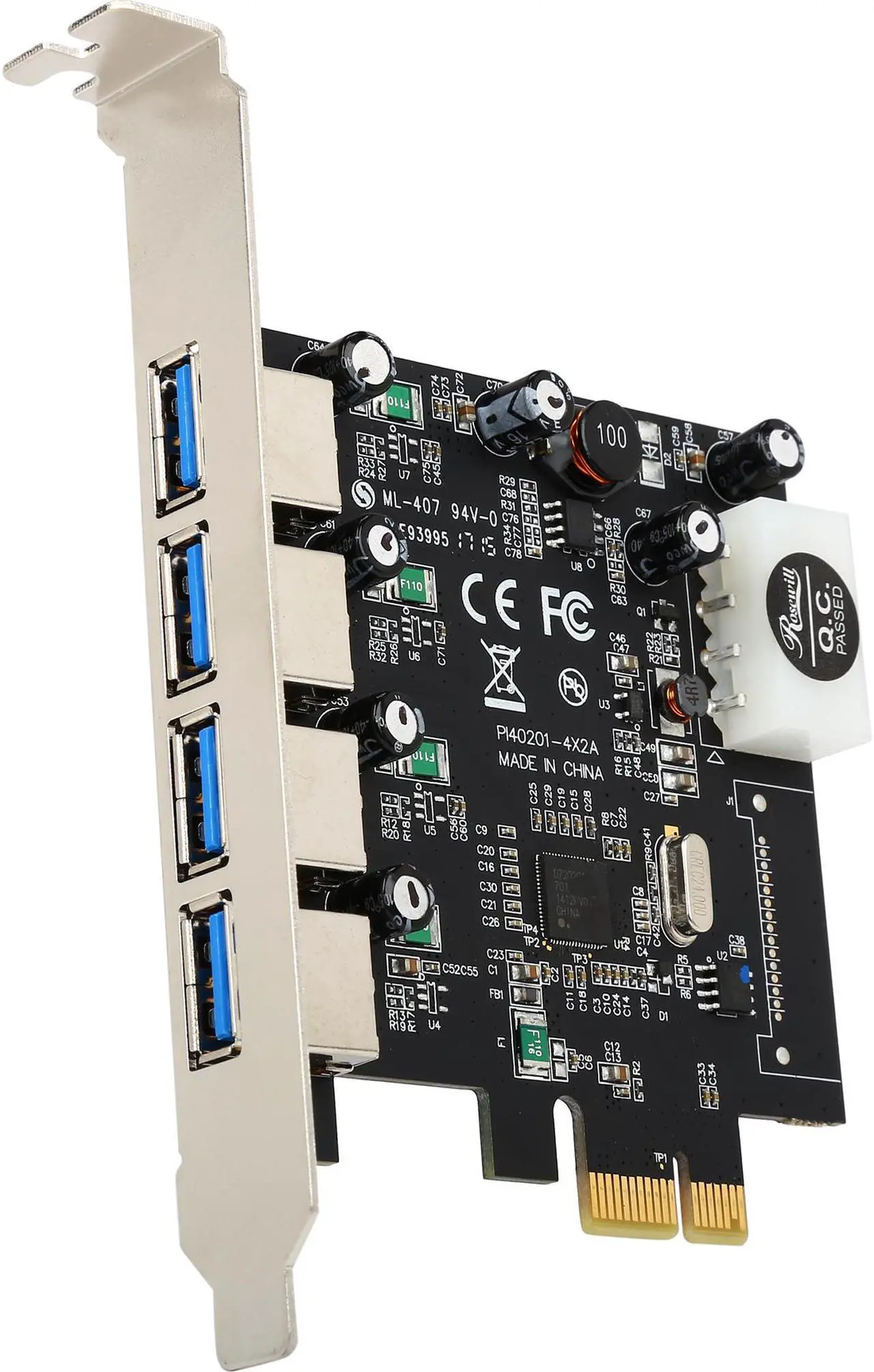 Main image of Rosewill RC-508 USB 3.0 PCI-E Express Card with 4 USB 3.0 Ports, Speed Up to 5.0 Gbps