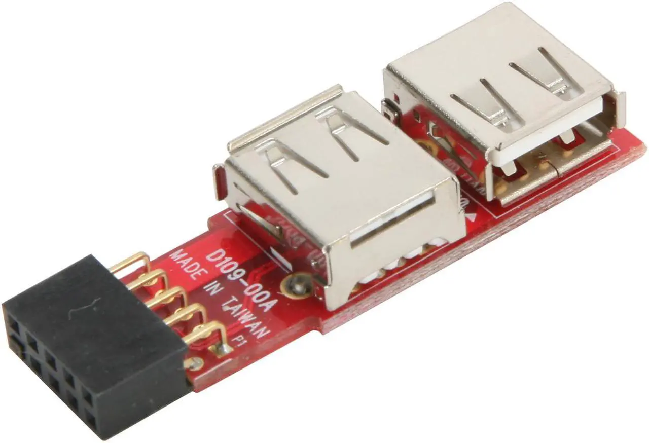 Main image of Koutech USB 2.0 Header-Pin to Dual Type-A adapter Model IO-UU220