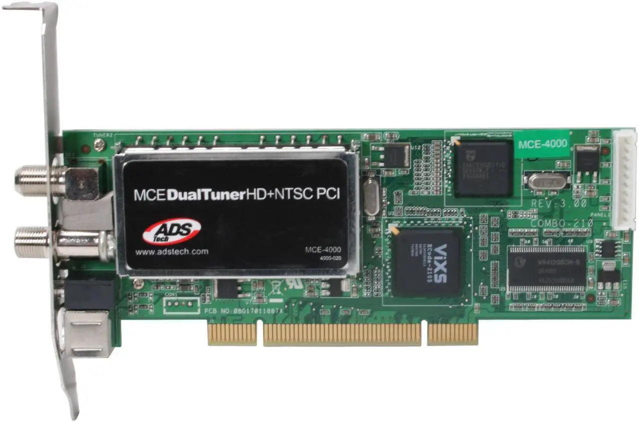 Alt view image 3 of 7 - ADS Tech MCE DualTuner-HDTV+NTSC PCI (white box) MCE-4000-WX PCI Interface