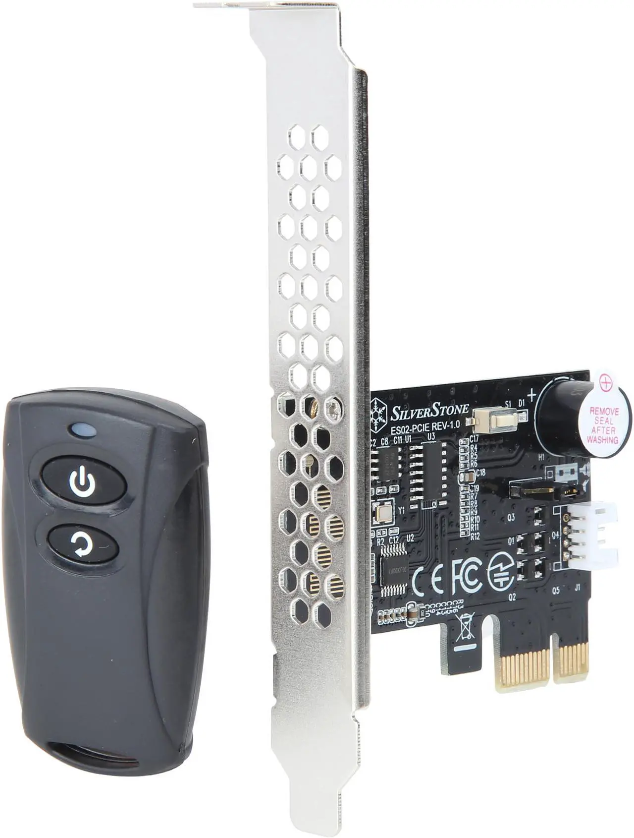 Main image of Silverstone SST-ES02-PCIE 2.4Ghz Wireless Computer Power and Reset Remote Switch