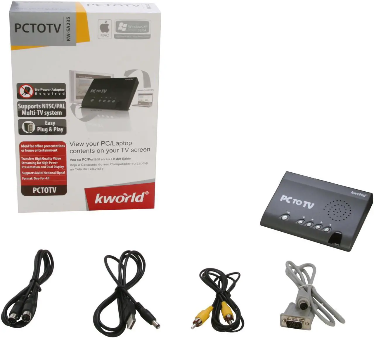 Alt view image 5 of 5 - KWorld PlusTV PC to TV Converter SA235 USB 2.0 - View Your PC/Laptop Contents on TV