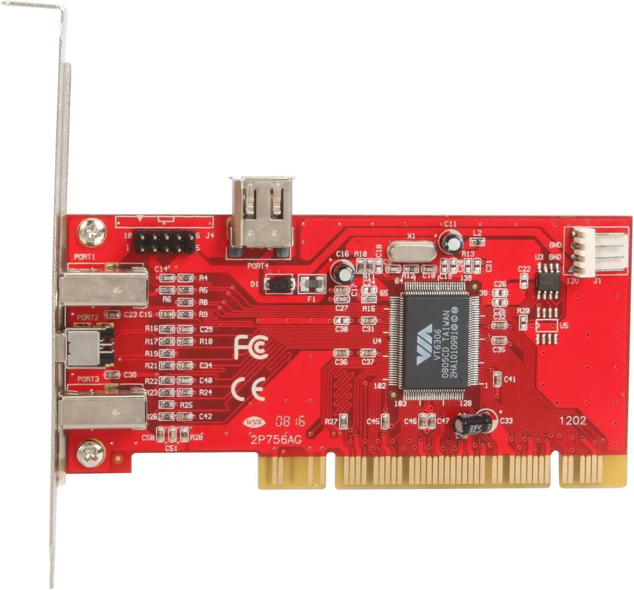 Alt view image 3 of 6 - PPA 4 Ports PCI Firewire Adapter Model 9806D