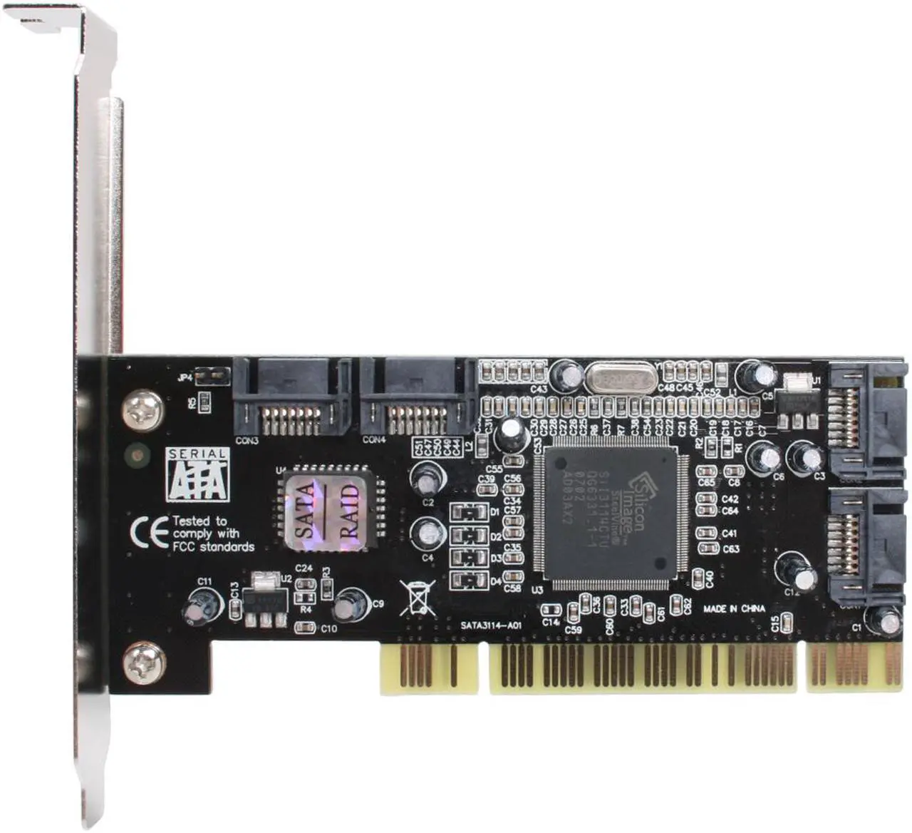 Alt view image 2 of 8 - MASSCOOL PCI Card, 4 internal SATA Model XWT-RC040