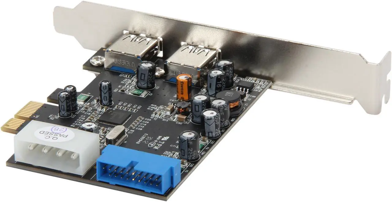 Alt view image 6 of 6 - VANTEC 4-Port SuperSpeed USB 3.0 PCIe Host Card w/ Internal 20-Pin Connector Model UGT-PC345
