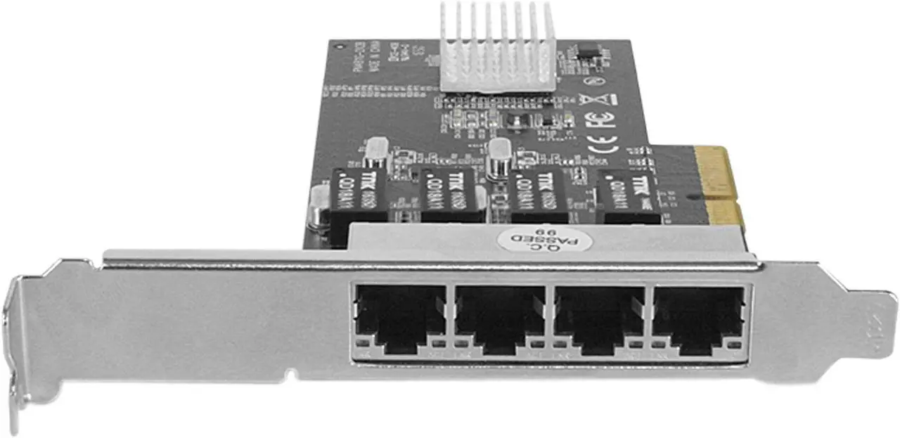 Alt view image 2 of 6 - VANTEC UGT-PC100GNA 4-Port PCIe Gigabit Ethernet Network Adapter Card