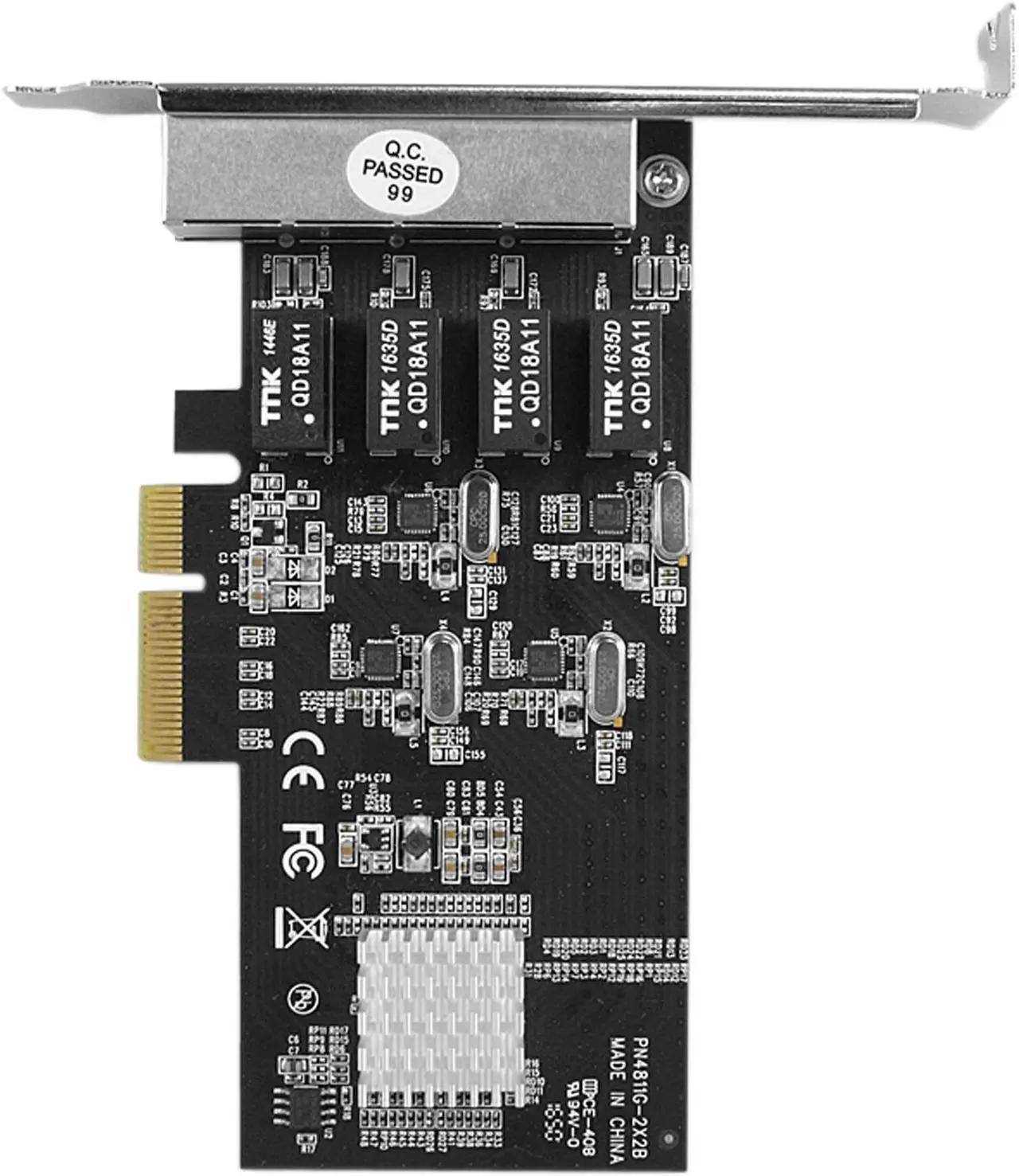 Alt view image 3 of 6 - VANTEC UGT-PC100GNA 4-Port PCIe Gigabit Ethernet Network Adapter Card