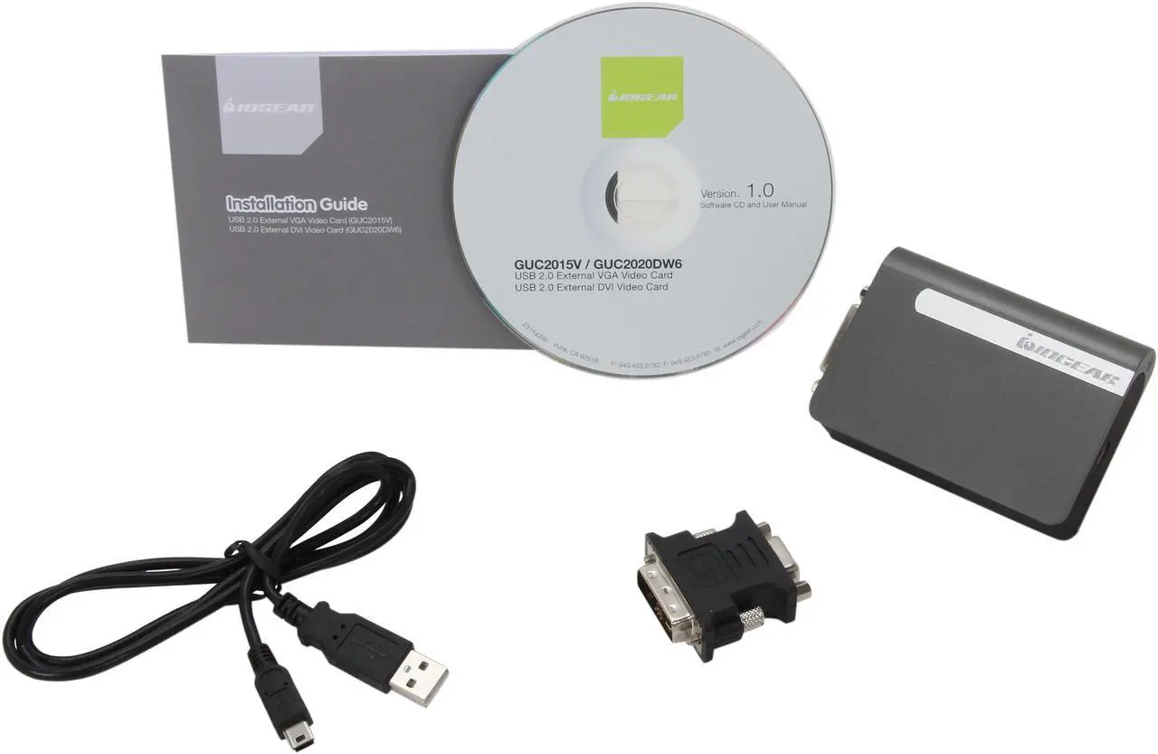 Alt view image 7 of 8 - IOGEAR GUC2020DW6 USB 2.0 External DVI Video Card