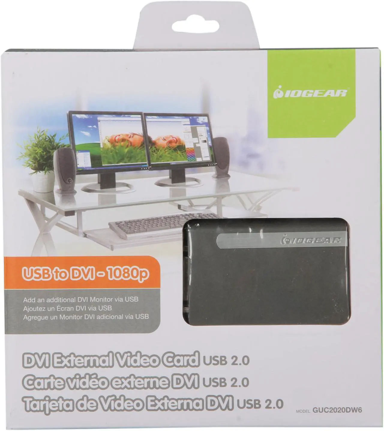 Alt view image 8 of 8 - IOGEAR GUC2020DW6 USB 2.0 External DVI Video Card
