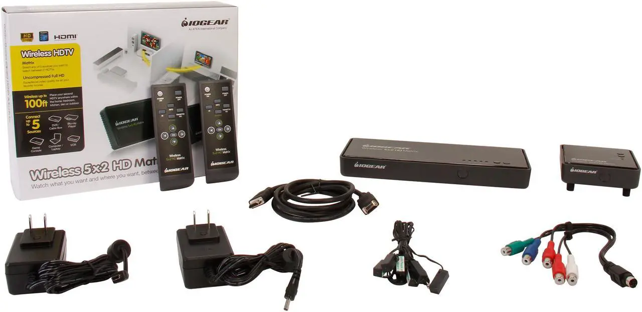 Alt view image 6 of 6 - IOGEAR Wireless 5x2 HD Matrix GWHDMS52