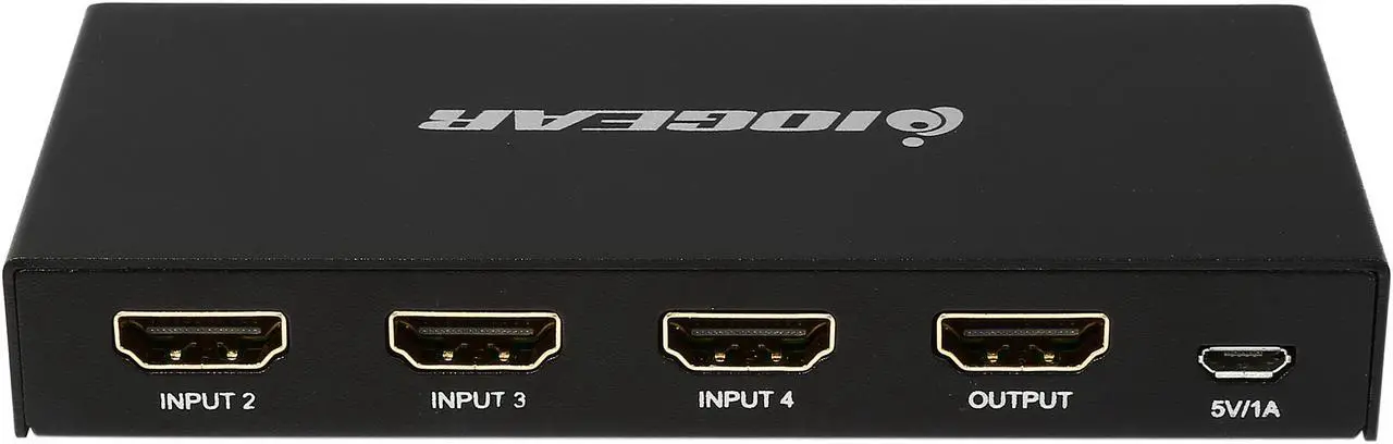 Alt view image 5 of 5 - IOGEAR 4K 4-Port HDMI Switch with Remote GHDSW4K4