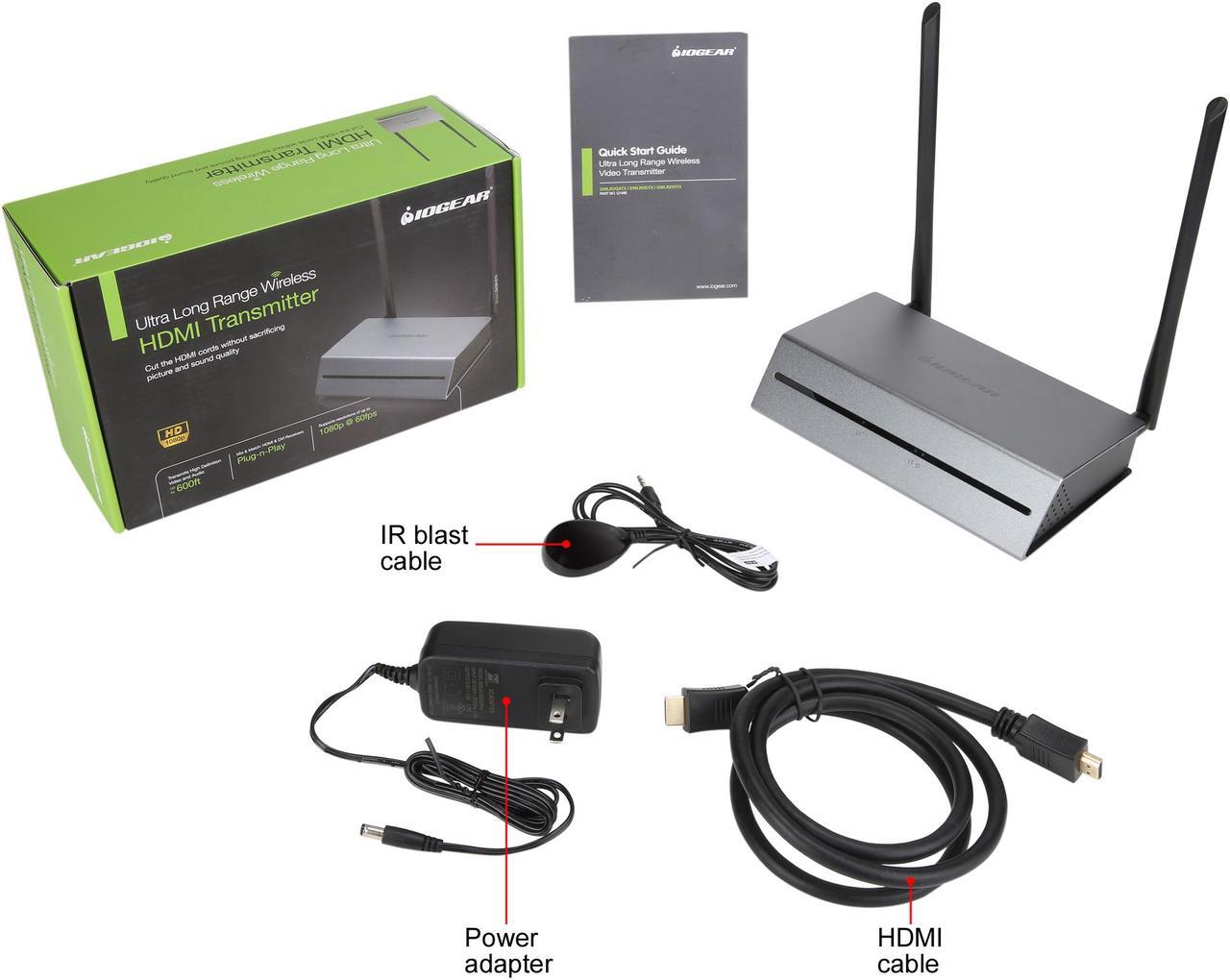 Alt view image 7 of 6 - IOGEAR Ultra Long Range Wireless HDMI Transmitter GWLRHDTX