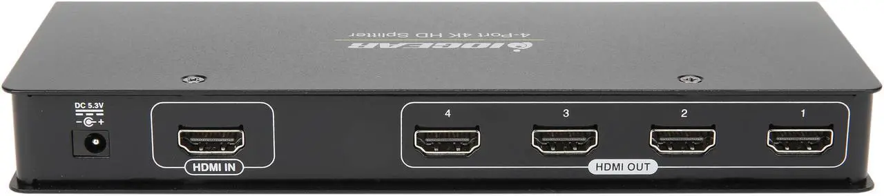 Alt view image 5 of 6 - IOGEAR 4-Port Cinema 4K Splitter with HDMI connectors GHSP8424B