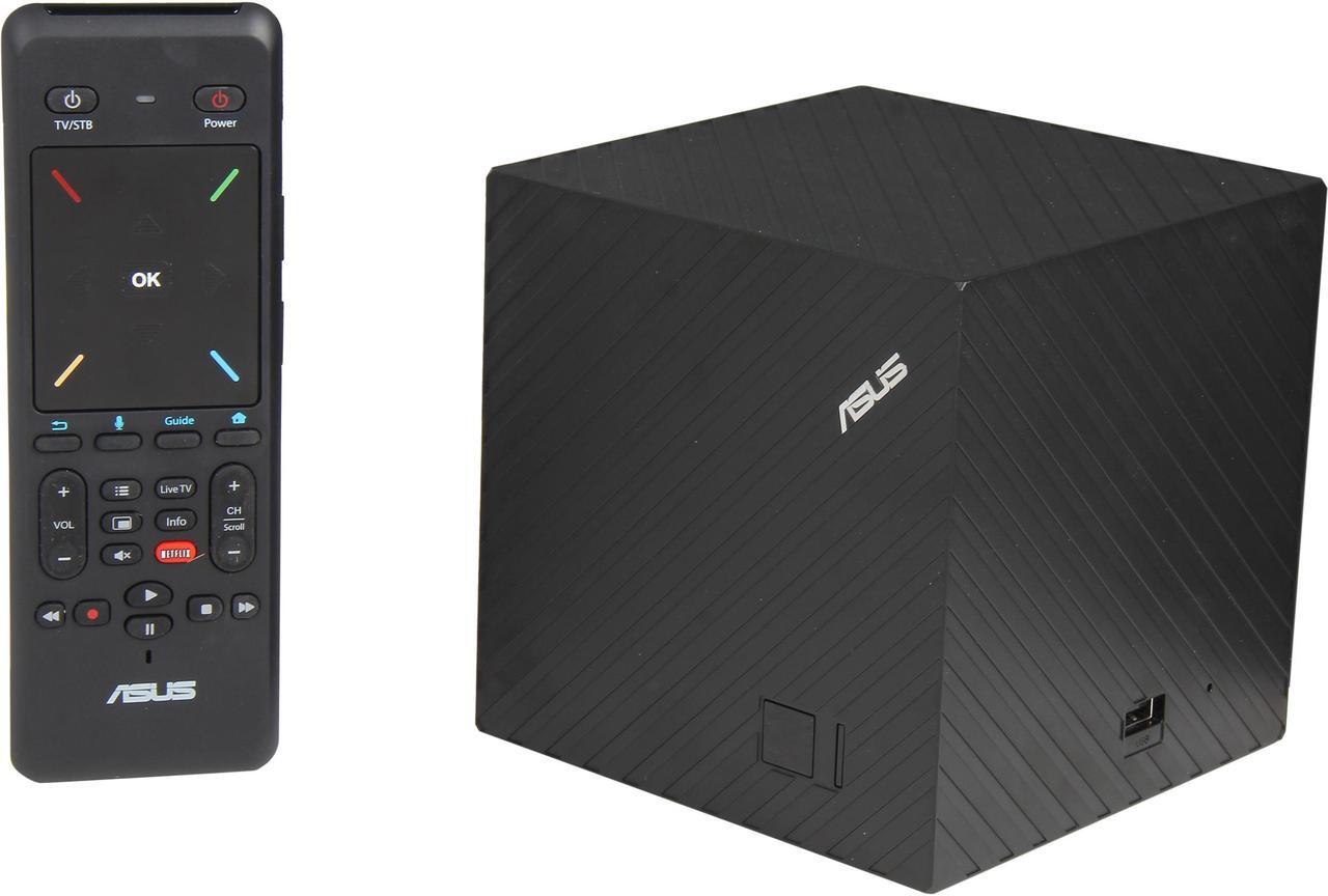 Main image of ASUS CUBE with Google TV – Interactive Powerful Media Streamer w/ 50 GB Free ASUS WebStorage, Featuring Voice Search & 2-sided Remote w/Mic. QWERTY Keyboard and Motion Sensors