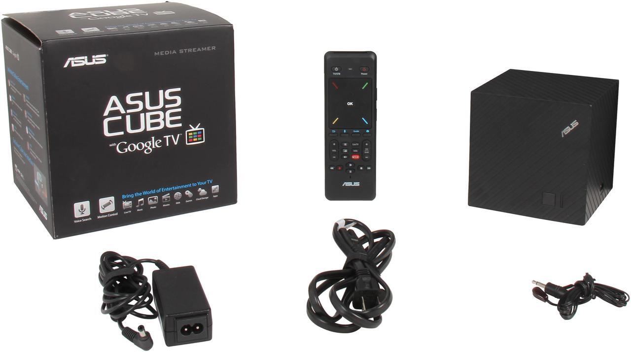 Alt view image 7 of 7 - ASUS CUBE with Google TV – Interactive Powerful Media Streamer w/ 50 GB Free ASUS WebStorage, Featuring Voice Search & 2-sided Remote w/Mic. QWERTY Keyboard and Motion Sensors