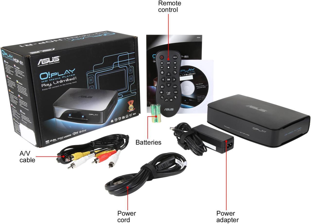 Alt view image 8 of 7 - ASUS O!Play - TV HD Media Player (Black)