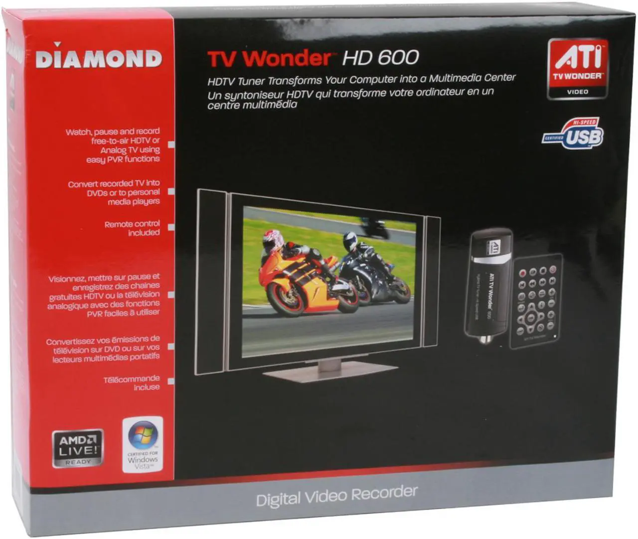 Alt view image 8 of 8 - DIAMOND TVW600USB ATI TV Wonder HD 600