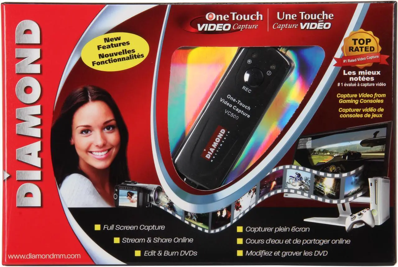 Alt view image 6 of 6 - DIAMOND VC500 One Touch Video Capture, Edit and Burn to DVD USB 2.0 Adapter