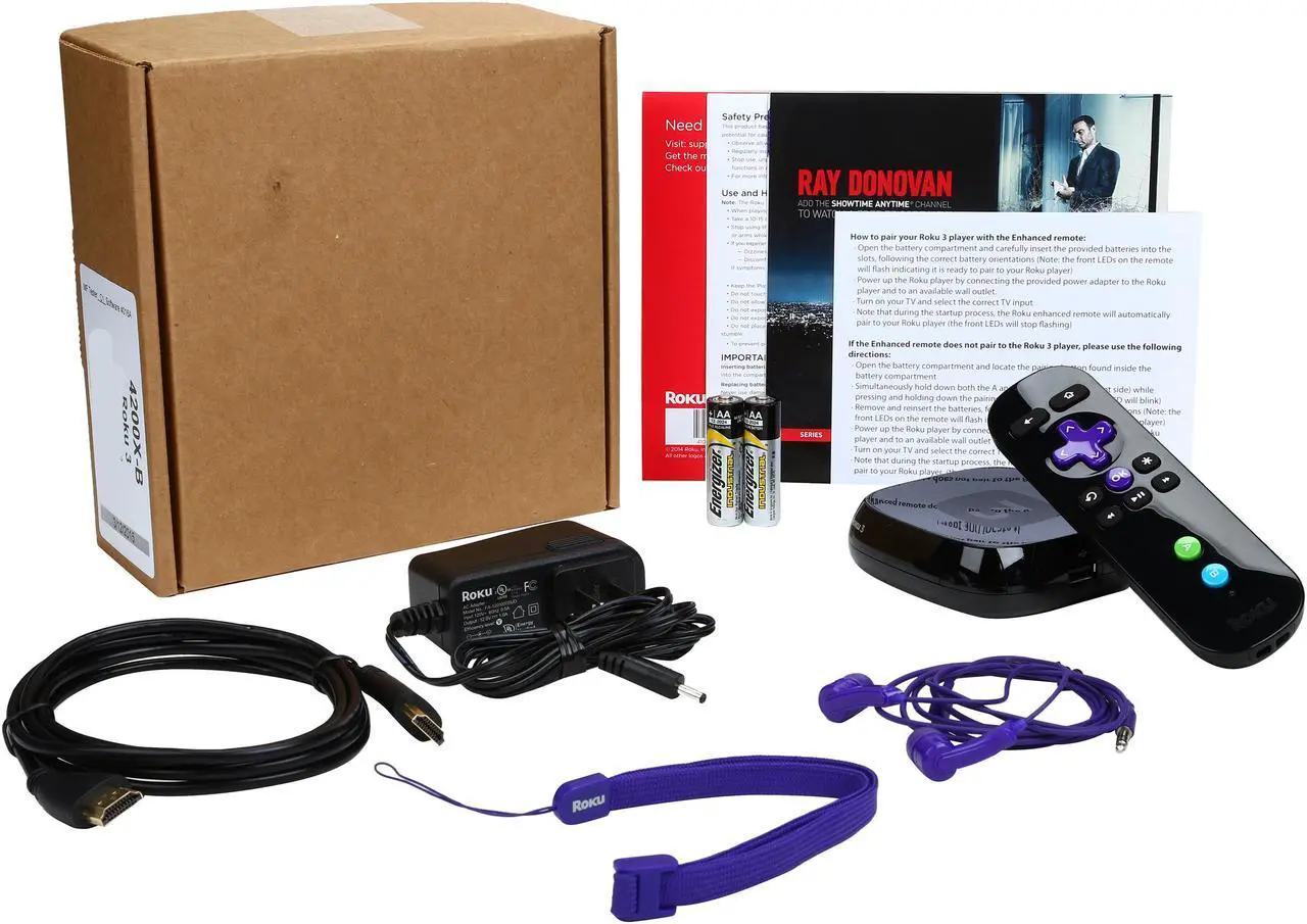 Alt view image 10 of 10 - Roku 3 Digital HD Streaming Media Player w/ Headphones Game Remote and HDMI Cable