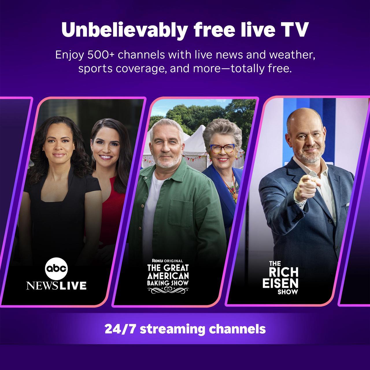 Alt view image 6 of 10 - Roku Streaming Stick 2025 - HD Roku Streaming Device for TV with Voice Remote - Free & Live TV (3840R)