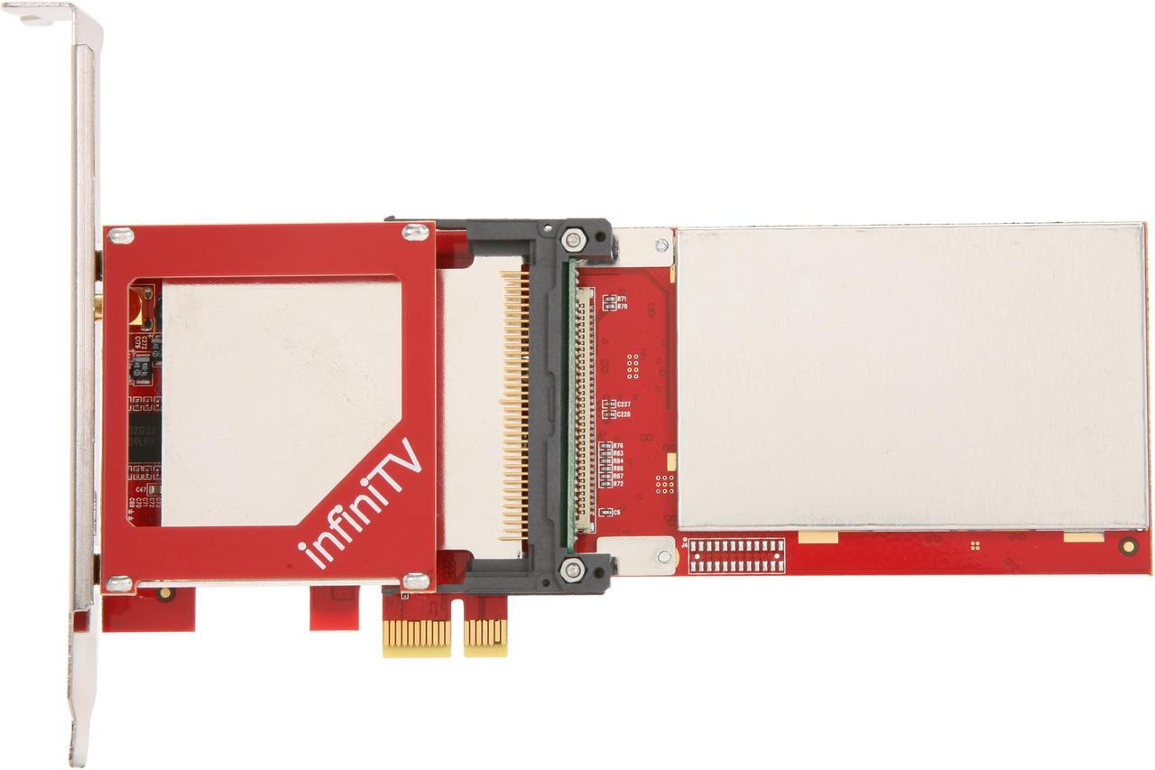 Alt view image 3 of 5 - Ceton InfiniTV 4 PCIe - Quad-tuner Card for Watching Digital Cable TV on the PC, PCI-Express x1 Interface