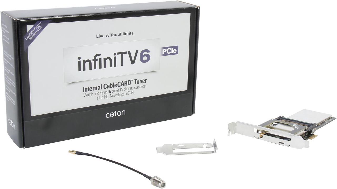 Alt view image 5 of 5 - Ceton InfiniTV 6 PCIe - 5205-DCT06IN-PCIE - Six-tuner Card for Watching Digital Cable TV on the PC, PCI-Express x1 Interface
