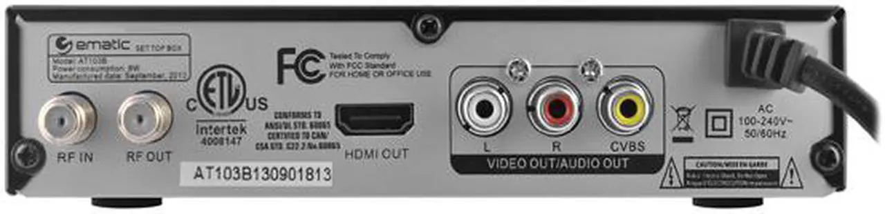Alt view image 3 of 4 - Ematic AT103B CONVERTER BOX with LED Display and Recording Capabilities