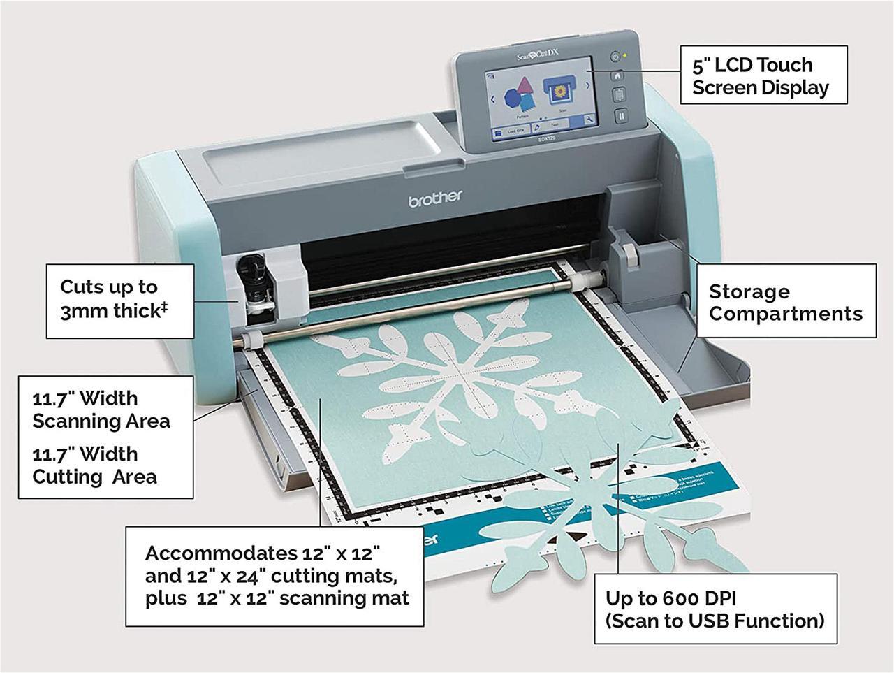 Alt view image 6 of 6 - Brother ScanNCut DX Electronic Cutting Machine with Built-in Scanner SDX125E