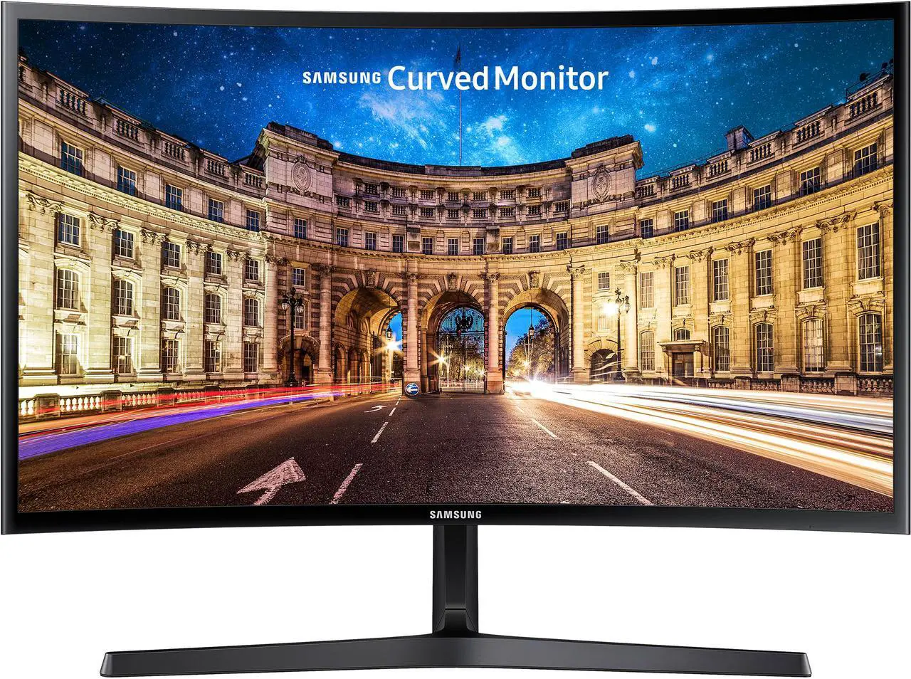 Main image of SAMSUNG LC24F396FHNXZA 24" (23.5" Viewable) Full HD 1920 x 1080 VGA, HDMI AMD FreeSync Flicker Free Low Blue Light LED Backlit Curved Gaming Monitor