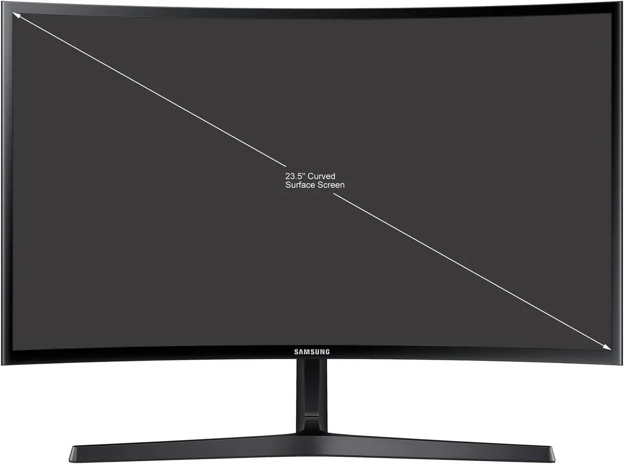 Alt view image 3 of 16 - SAMSUNG LC24F396FHNXZA 24" (23.5" Viewable) Full HD 1920 x 1080 VGA, HDMI AMD FreeSync Flicker Free Low Blue Light LED Backlit Curved Gaming Monitor