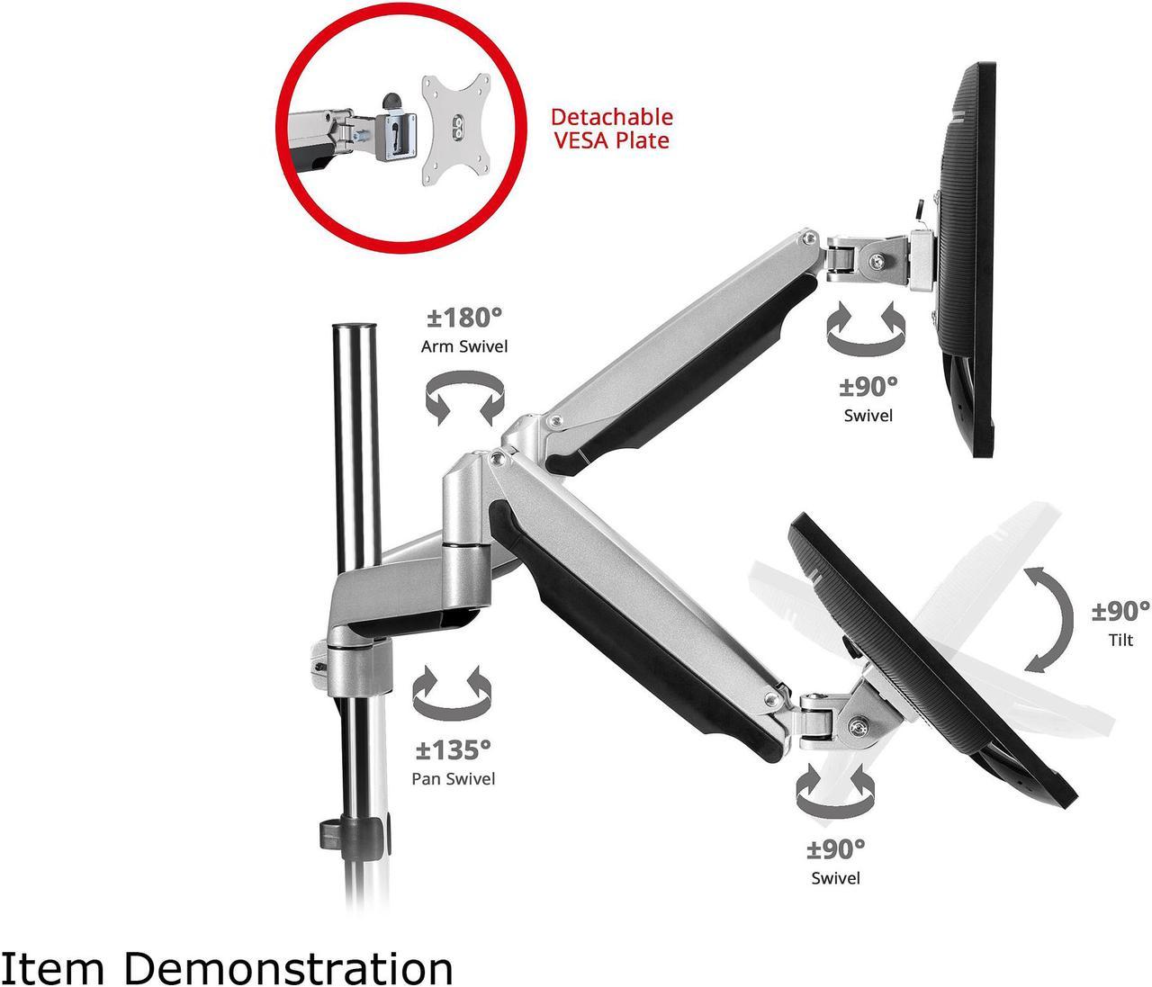 SIIG Desk Mount for Monitor - Gray