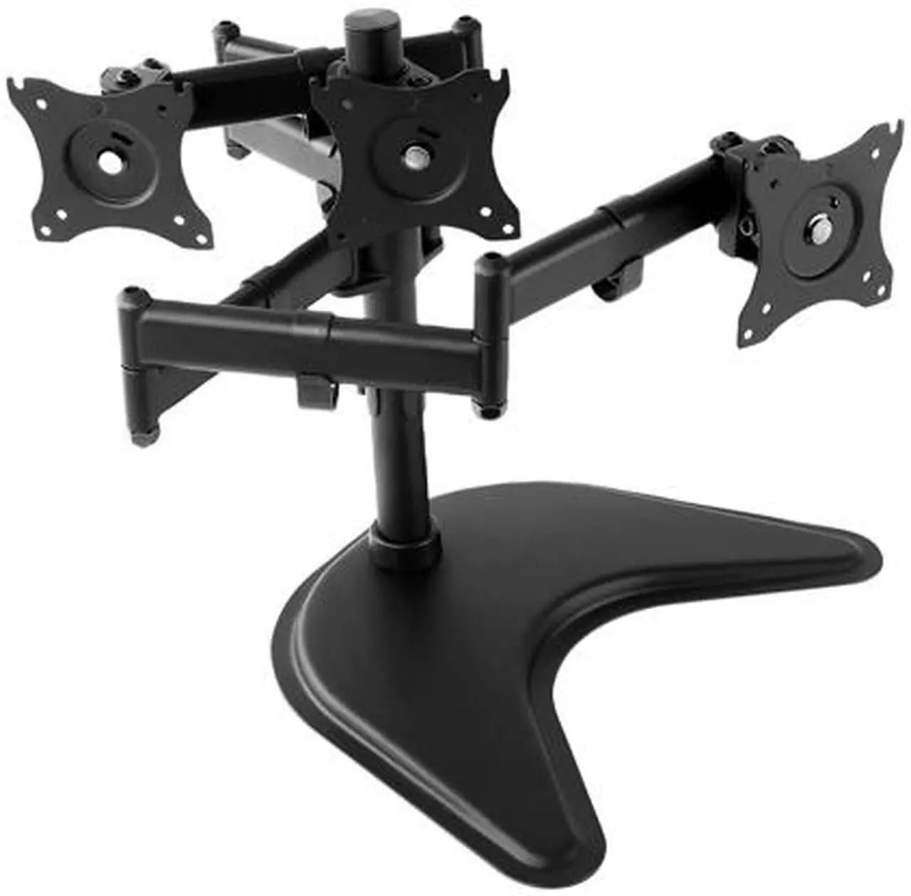 Alt view image 3 of 11 - V7 MOUNTS AND STANDS DS1FST-1N TRIPLE SWIVEL DESK STAND MOUNT