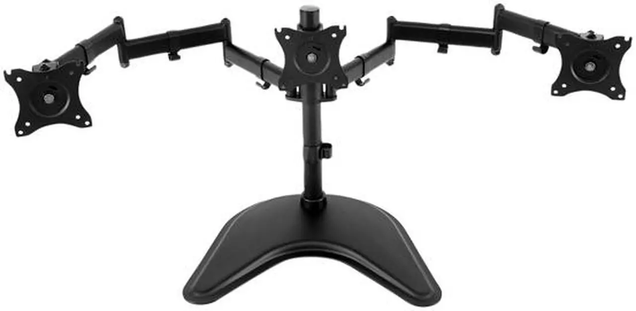 Alt view image 4 of 11 - V7 MOUNTS AND STANDS DS1FST-1N TRIPLE SWIVEL DESK STAND MOUNT